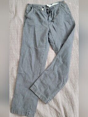 Liz Claiborne Women's Light Gray-blue Herringbone Chinos 8P